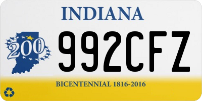 IN license plate 992CFZ