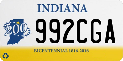 IN license plate 992CGA