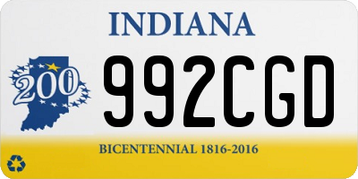 IN license plate 992CGD