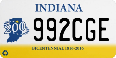 IN license plate 992CGE