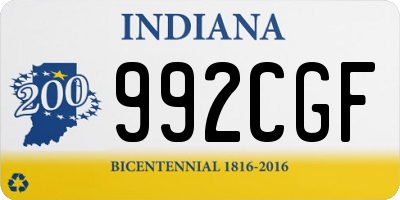 IN license plate 992CGF