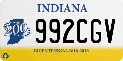 IN license plate 992CGV