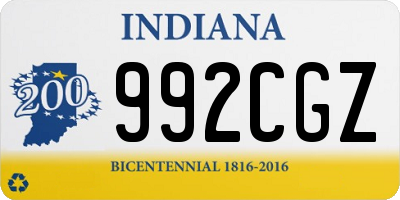 IN license plate 992CGZ