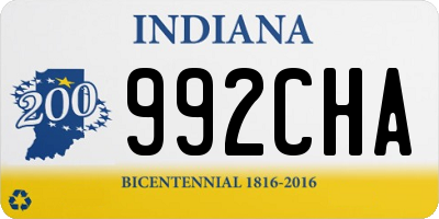 IN license plate 992CHA