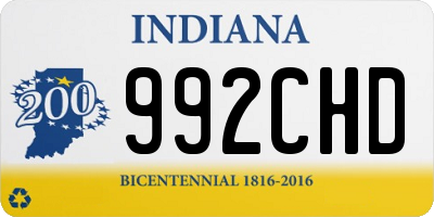 IN license plate 992CHD