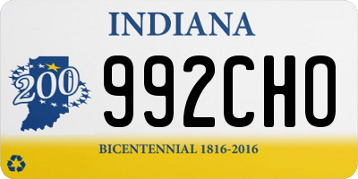 IN license plate 992CHO