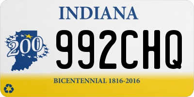 IN license plate 992CHQ