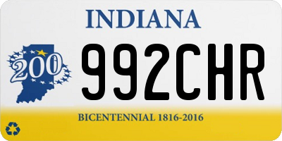 IN license plate 992CHR