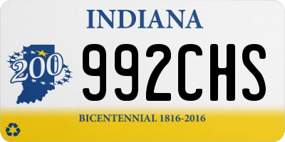 IN license plate 992CHS