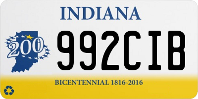 IN license plate 992CIB