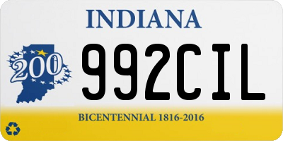 IN license plate 992CIL