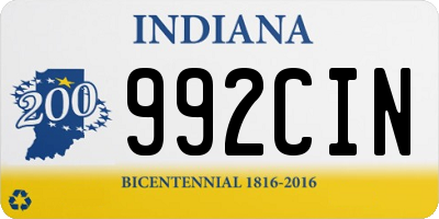 IN license plate 992CIN