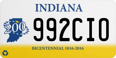 IN license plate 992CIO