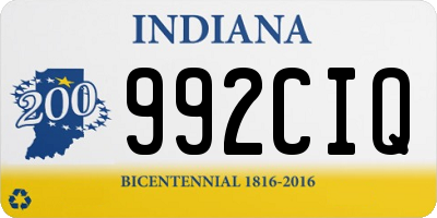 IN license plate 992CIQ