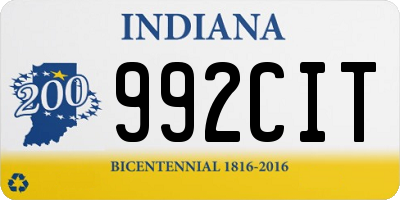 IN license plate 992CIT