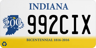 IN license plate 992CIX