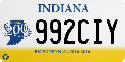 IN license plate 992CIY