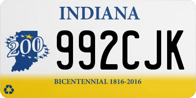 IN license plate 992CJK
