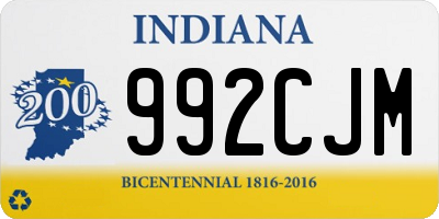 IN license plate 992CJM