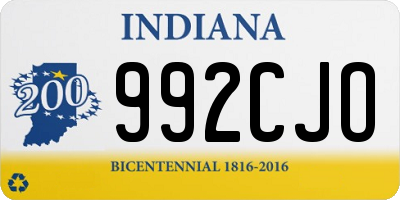 IN license plate 992CJO