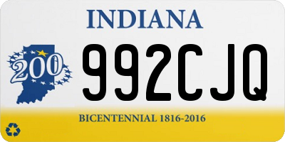 IN license plate 992CJQ