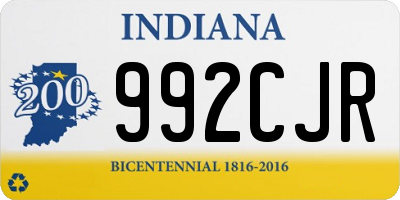 IN license plate 992CJR