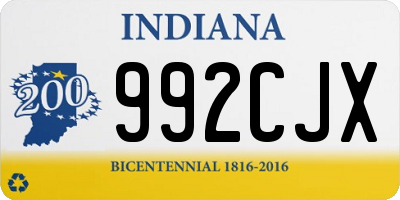 IN license plate 992CJX