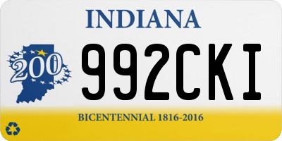 IN license plate 992CKI