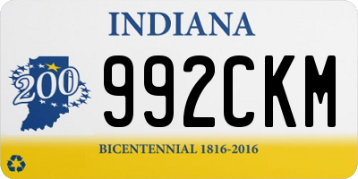 IN license plate 992CKM