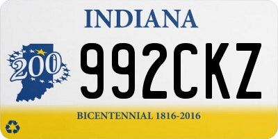 IN license plate 992CKZ