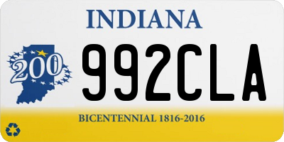 IN license plate 992CLA