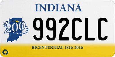 IN license plate 992CLC