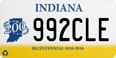 IN license plate 992CLE