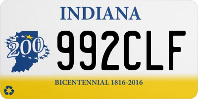 IN license plate 992CLF