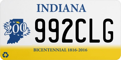 IN license plate 992CLG