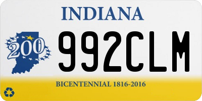 IN license plate 992CLM