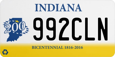 IN license plate 992CLN