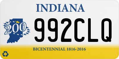 IN license plate 992CLQ