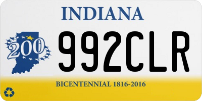 IN license plate 992CLR