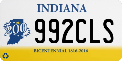 IN license plate 992CLS