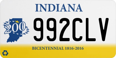 IN license plate 992CLV