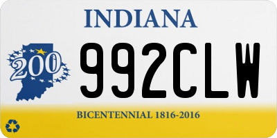 IN license plate 992CLW