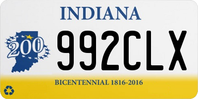 IN license plate 992CLX