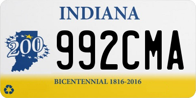 IN license plate 992CMA