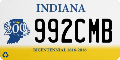 IN license plate 992CMB