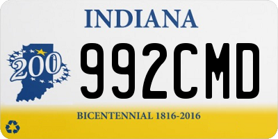 IN license plate 992CMD