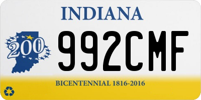 IN license plate 992CMF