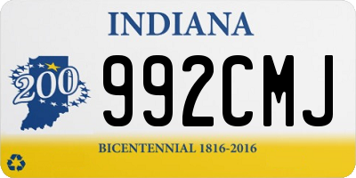 IN license plate 992CMJ