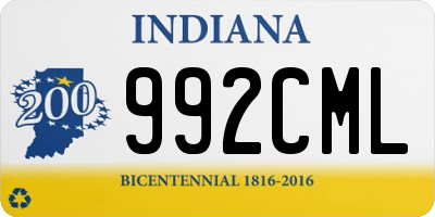 IN license plate 992CML