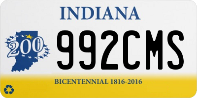 IN license plate 992CMS
